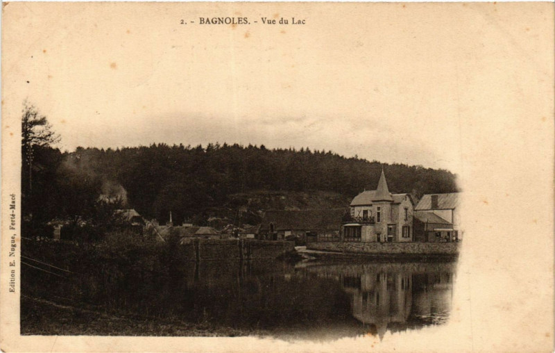 Carte postale ancienne Bagnoles - Vue du Lac