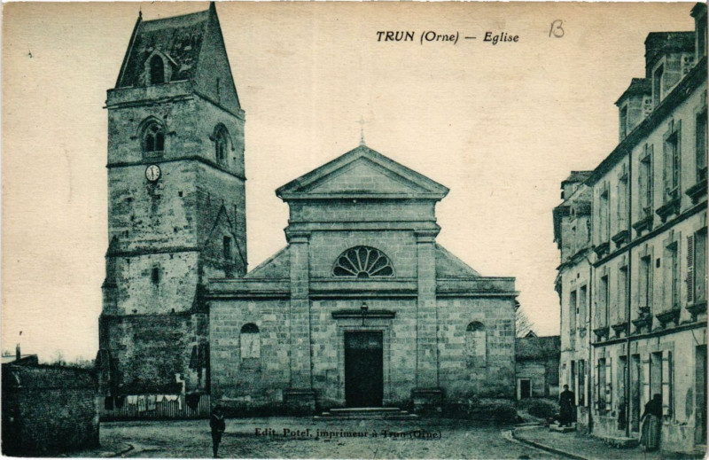 Carte postale ancienne Trun (One) - Eglise à Trun