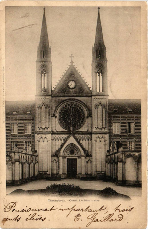 Carte postale ancienne Thinchebray - Orne- Le Séminaire