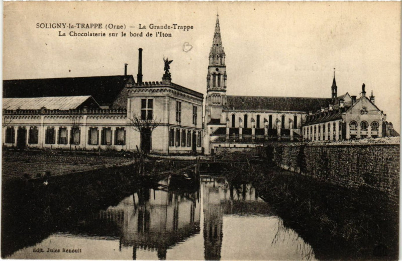 Carte postale ancienne Soligny-la-Trappe (Orne) - La Grande-Trappe -La Chocolaterie ... à Soligny-la-Trappe