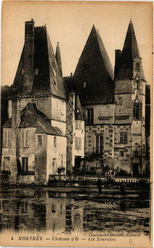 Carte postale ancienne Mortrée- Cháteau d'O - Les Tourelles à Mortrée