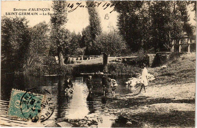 Carte postale ancienne Environs d'Alencon - Saint-Germain - La Saither à Sai
