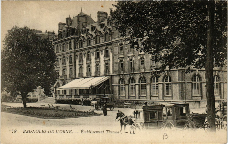 Carte postale ancienne Bagnoles-de-l'Orne- Etablissement Thermal