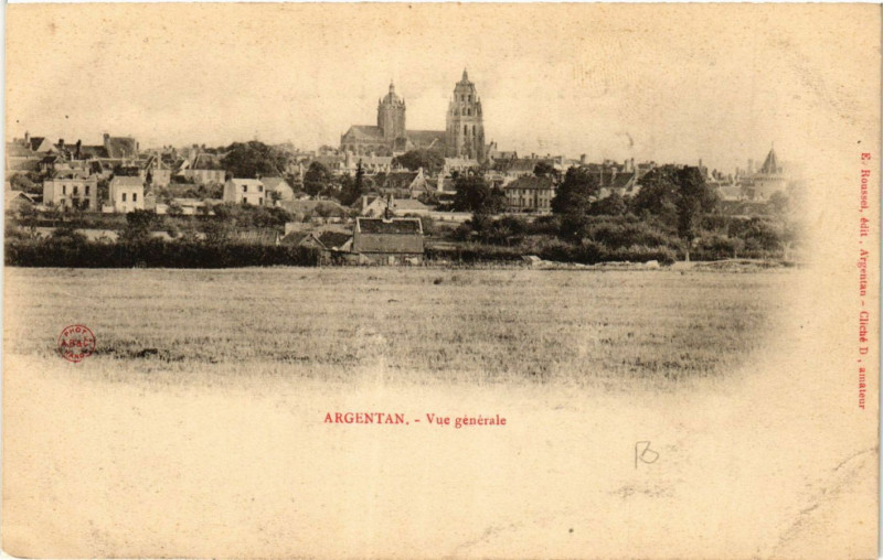 Carte postale ancienne Argentan - Vue générale à Argentan