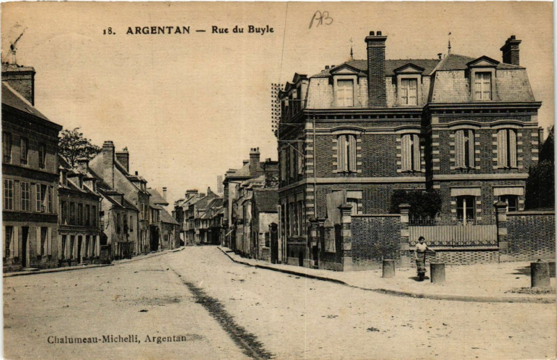 Carte postale ancienne Argentan - Rue du Buyle à Argentan