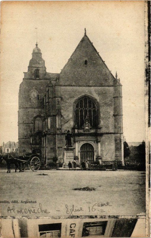 Carte postale ancienne Almerüche - Eglise 16 siécle