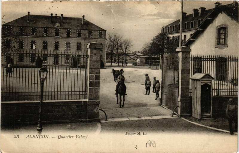 Carte postale ancienne Alencon - Quartier Valazé à Alençon
