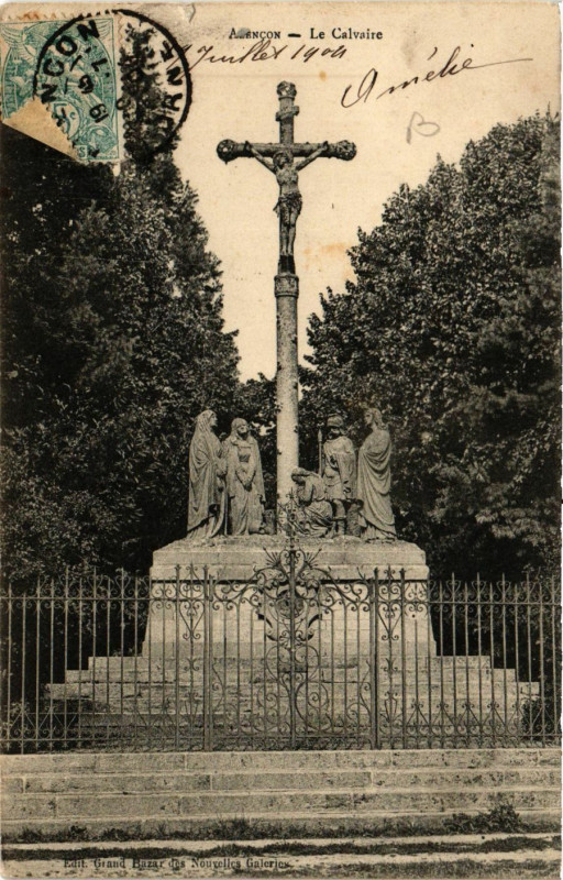 Carte postale ancienne Alencon - Le Calvaire à Alençon