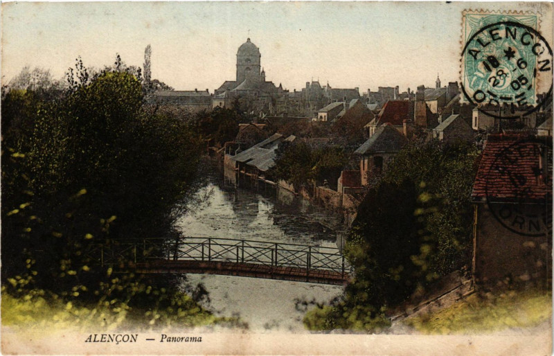 Carte postale ancienne Alencon Panorama à Alençon