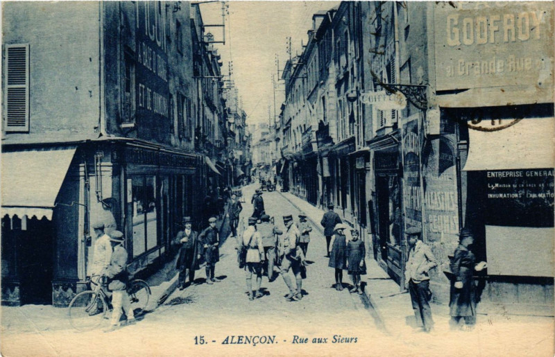 Carte postale ancienne Alencon - Rue aux Sieurs à Alençon