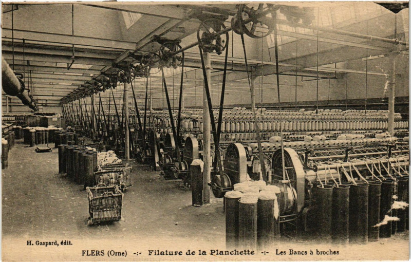 Carte postale ancienne Flers - Filature de la Planchette à Flers