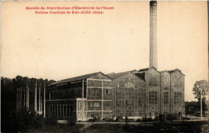 Carte postale ancienne Societe de Distribution d'Electricite de l'Ouest à Ri