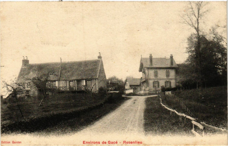Carte postale ancienne Environs de Gace - Resenlieu à Gacé