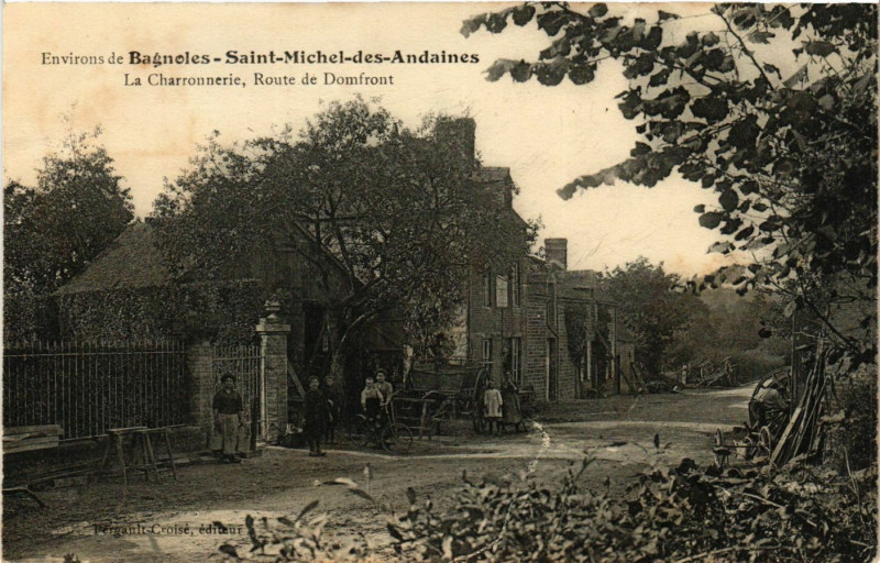 Carte postale ancienne Environs de Bagnoles-Saint-Michel-des-Andaines - La Charronnerie à Ri