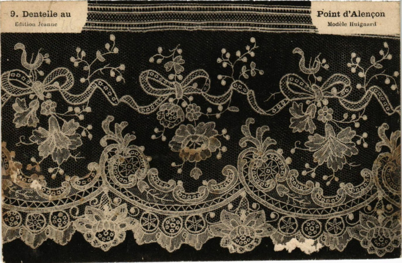 Carte postale ancienne Point d'Alencon Modele Huignard