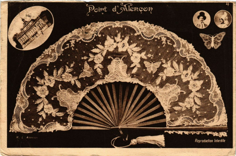 Carte postale ancienne Point d'Alencon