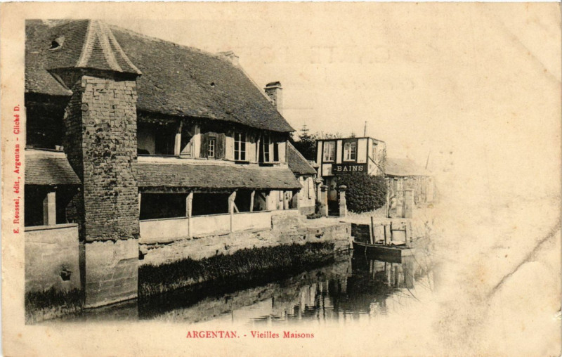Carte postale ancienne Argentan - Vieilles Maisons à Argentan