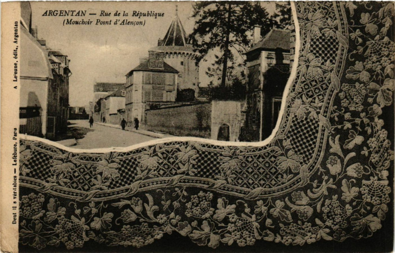 Carte postale ancienne Argentan - Rue de la Republique à Argentan