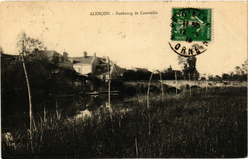 Carte postale ancienne Alencon. - Faubourg de Courteille