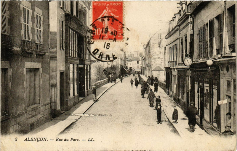 Carte postale ancienne Alencon - Rue du Parc à Alençon
