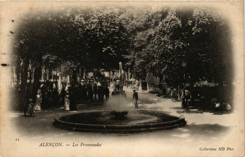 Carte postale ancienne Alencon - Les Promenades à Alençon