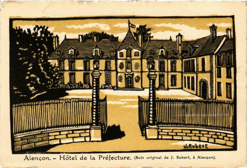 Carte postale ancienne Alencon - Hotel de la Prefecture à Alençon
