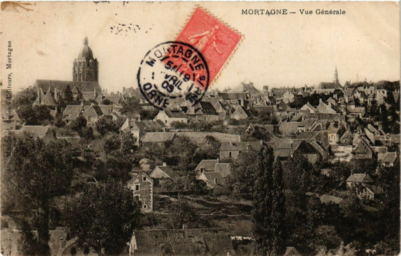 Carte postale ancienne Mortagne - Vue générale