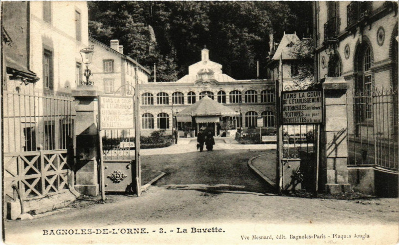 Carte postale ancienne Bagnoles-de-l'Orne - La Buvette