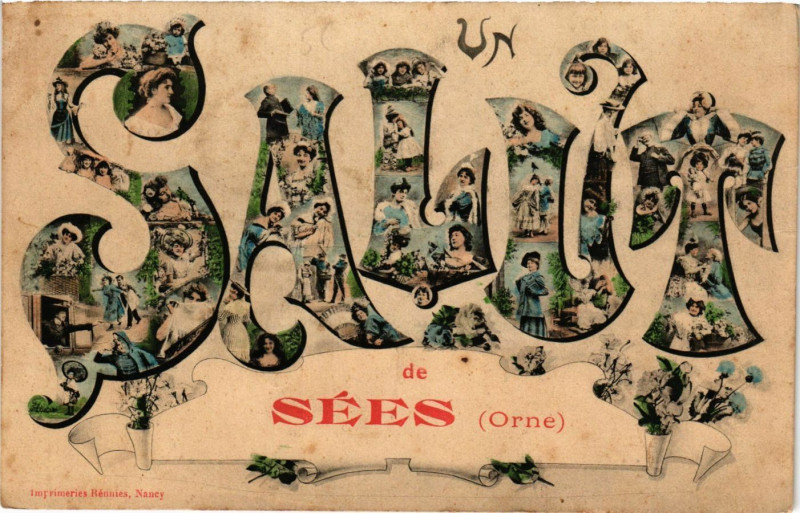 Carte postale ancienne Un Salut de Sées (Orne) à Sées
