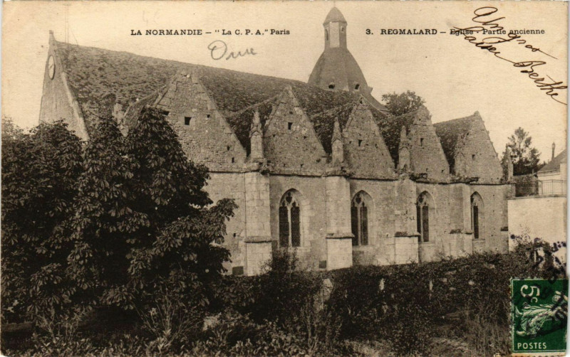 Carte postale ancienne Regmalard - Eglise -Partie ancienne