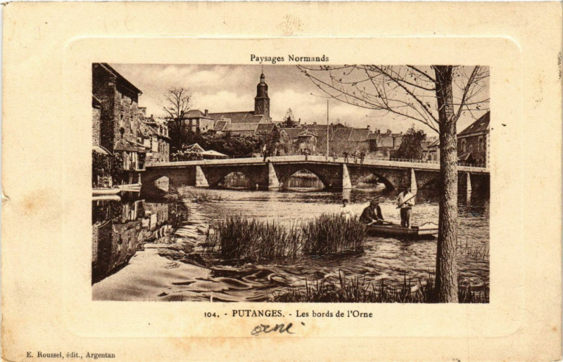 Carte postale ancienne Putanges  - Les Bords de l'Orne