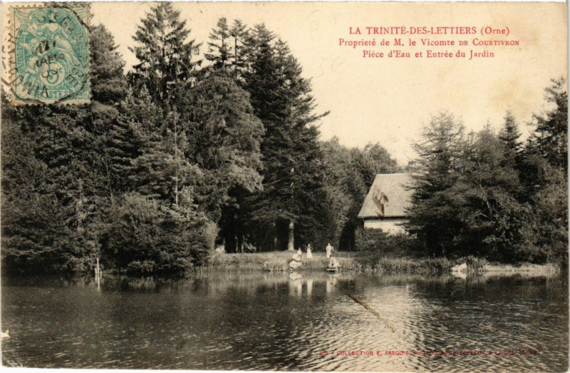 Carte postale ancienne La Trinite-des-Lettiers (Orne) - Proprieté de M.le Vicomte de ... à Ri