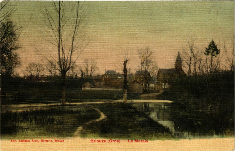 Carte postale ancienne Briouze (Orne)  -Le Marais à Briouze
