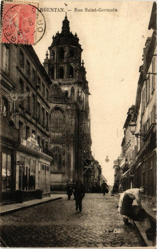 Carte postale ancienne Argentan - Rue Saint-Germain à Argentan