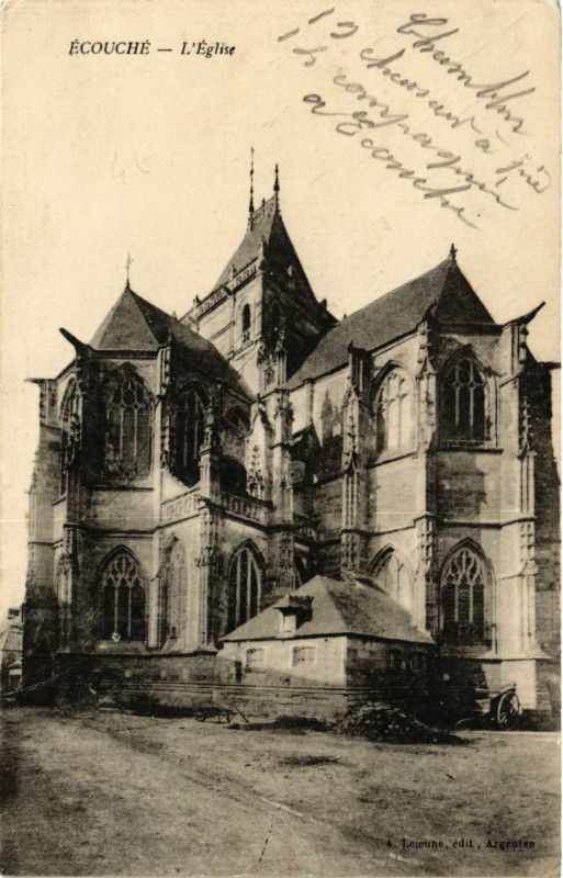 Carte postale ancienne Ecouché - L'Eglise