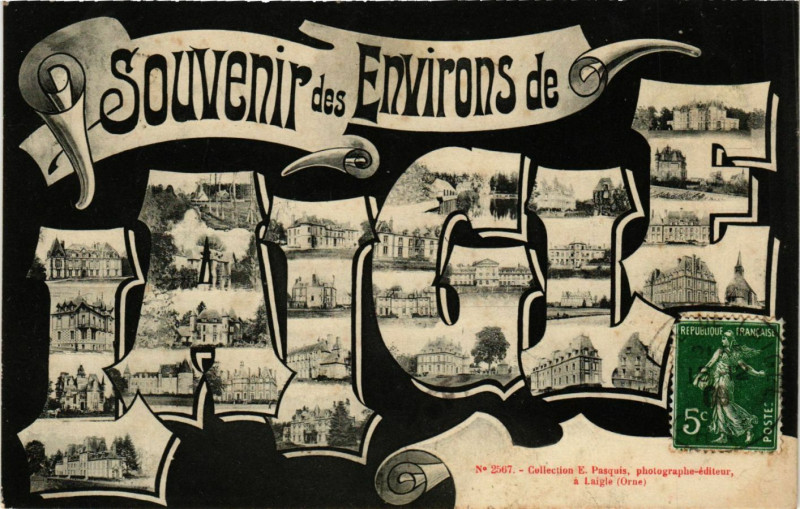 Carte postale ancienne Souvenir des Environs de Laigle