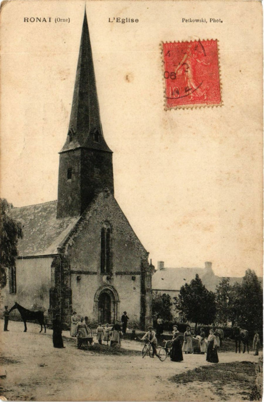 Carte postale ancienne Ronat (Orne) - L'Eglise