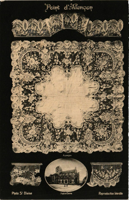 Carte postale ancienne Point d'Alencon