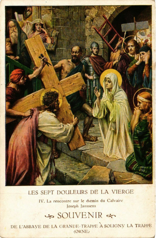 Carte postale ancienne Les Sept Douleurs de la Vierge -Souvenir de l'Abbaye de la ...