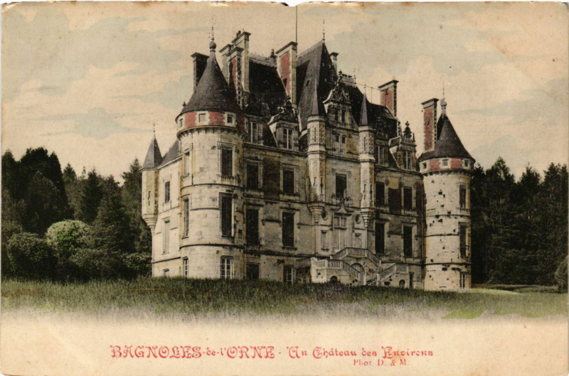Carte postale ancienne Bagnoles-de-L'Orne-  Du Cháteau des Encirches
