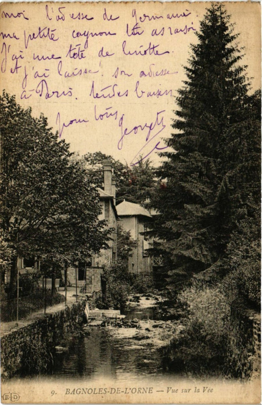 Carte postale ancienne Bagnoles- de- l'Orne - Vue sur la Vée