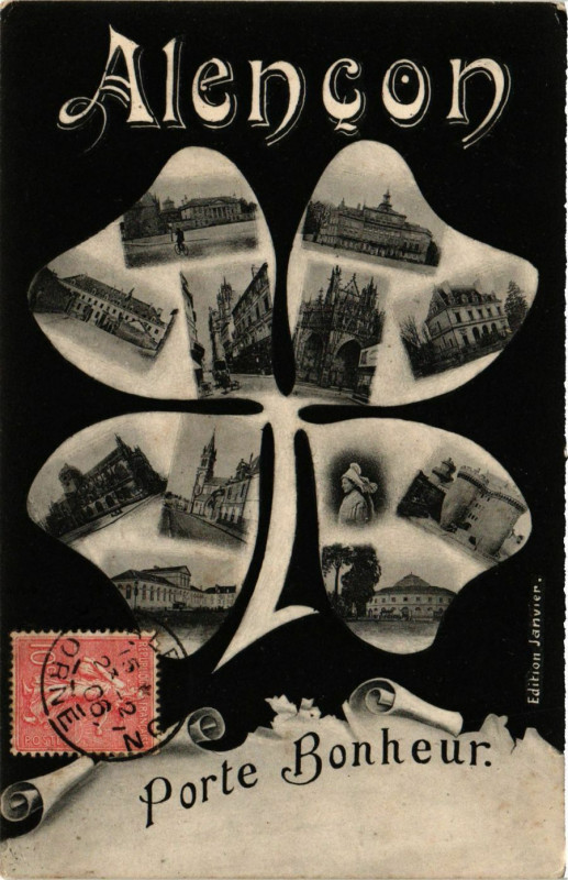 Carte postale ancienne Alencon - Porte Bonheur à Alençon
