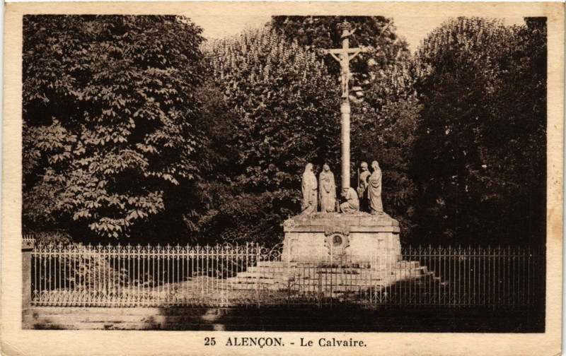 Carte postale ancienne Alencon - Le Calvaire à Alençon