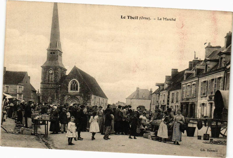 Carte postale ancienne Le Theil (Orne) - Le Marche
