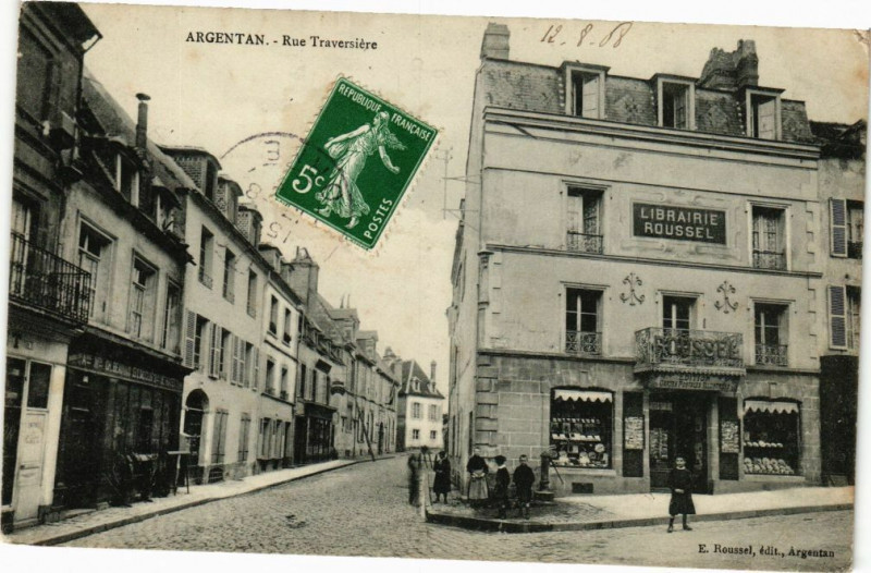 Carte postale ancienne Argentan - Rue Traversiere à Argentan