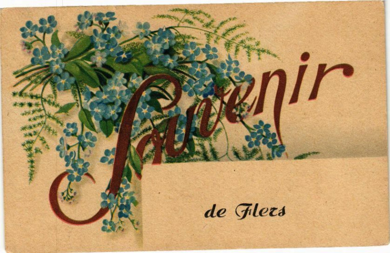 Carte postale ancienne Souvenir de flers à Flers