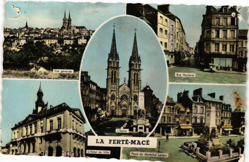 Carte postale ancienne L'eglise .- La ferte mace à Macé