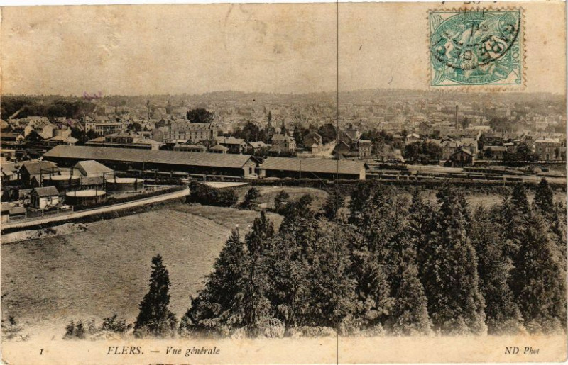 Carte postale ancienne Flers .- Vue generale à Flers