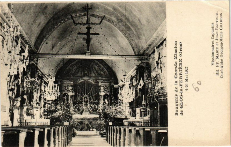 Carte postale ancienne Souvenir de la Grande Mission de Glos-la-Ferriére à Ri