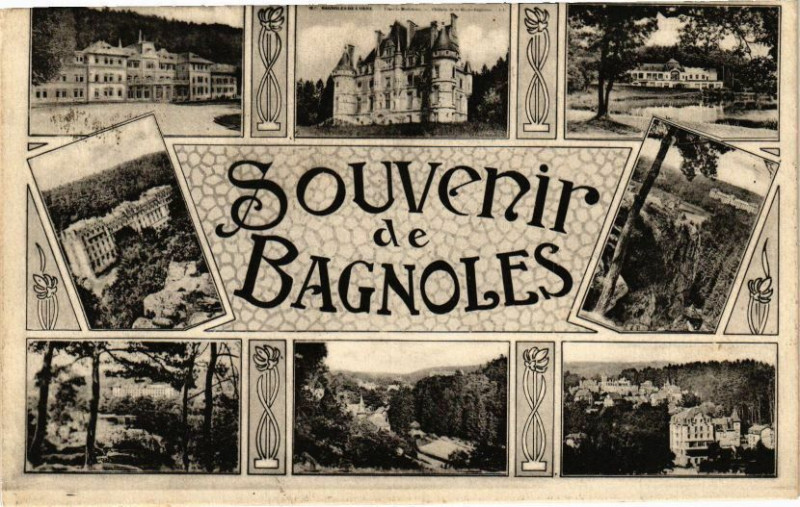 Carte postale ancienne Souvenir de Bagnoles